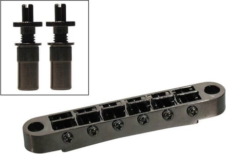 Boston B-162-B Tune-o-Matic Brug voor E-Gitaar - Zwart