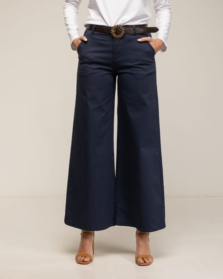Wijde flare broek