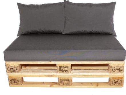 Palletkussen set plof Zwart gem. 120x80x10 cm