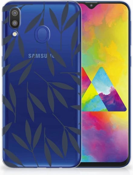 TPU Hoesje voor Samsung Galaxy M20 (Power) TPU Case Leaves Blue