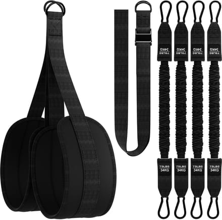 NEOLYMP Pull-up hulp set met voetlus & 4 kabels, 136 kg steun home gym