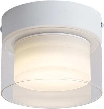 QAZQA puck - Moderne Plafondlamp voor buiten - 1 lichts - Ø 120 cm - Wit - Buitenverlichting
