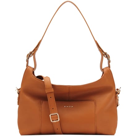 BIASIA Leren schoudertas Pocket Hobo Bag Cuoio bruine