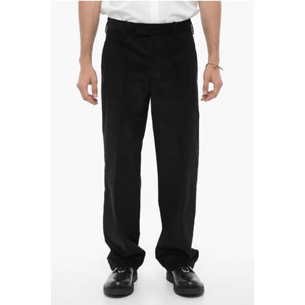 Losse corduroy broek in zwart
