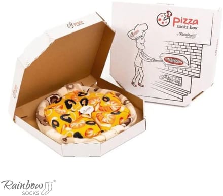 Rainbow Socks - Pizza In Doos Sokken - Fruit de Mer - Kleurrijk - Uniseks