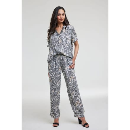 DIDI Pants Yara Offwhite Pixel Print Größe: 44 | Straight Jeans Outlet | Damen | Weiß