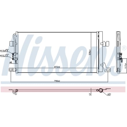 Condensator, airconditioning NISSENS 940827