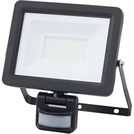 Sencys Breedstraler - Zwart - 30w - 2850lm - Ip65 - Met Bewegingssensor