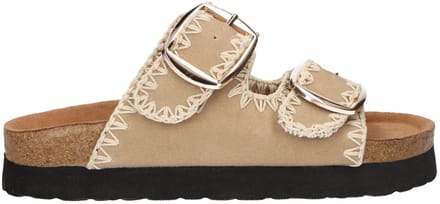 La Strada Slipper Beige Textiel - Damesschoenen - Maat - 41