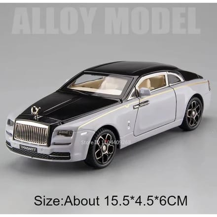 1:32 Rolls Royce Phantom Wraith Speelgoedauto Model Die-Cast Legering Rubberen Band Deuren Openende Modellen Voertuigen Kinderen Miniature Auto's Speelgoed