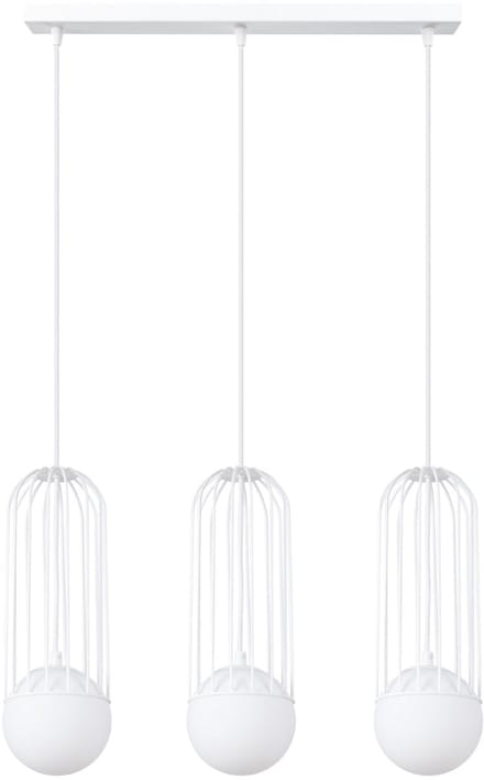 Sollux Lighting Hanglamp Brina - G9 - wit - staal - 115x54x12cm