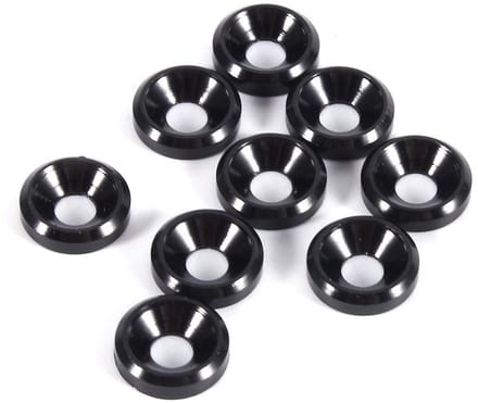 10 Stuks Anodized M3 en M6 Countersunk Ringen met Wasmachine, Aluminium Zwart voor Bevestiging