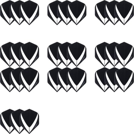 10 sets (30 stuks) Super Sterke – Wit/Clear - Vista-X – darts flights –