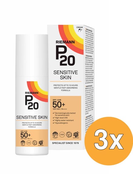3x Riemann P20 Sensitive Skin SPF50+ Lotion (100 ml)