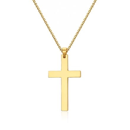 Mendes Kruis kettinghanger Cuban Link Goudkleurig