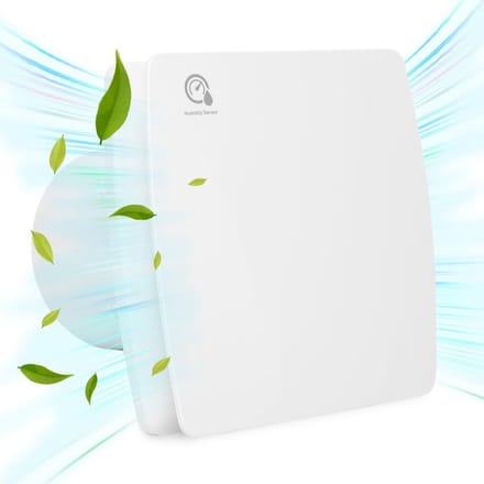 Afvoerventilator met Vochtsensor - Badkamerventilator - Vochtige Ruimtes - Automatische Vochtregeling - 100 mm - Wit