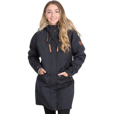 Trespass Dames Faithful Waterdichte Parka (Donkergrijs)