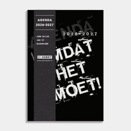 Hobbit - Schoolagenda 2026-2027 - 1 week op 2 pagina's - Harde Kaft - ±A5 (14 x 20,5 cm) - Omdat Het Moet