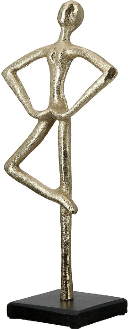 Sculptuur - Dansen - Dansend persoon - Aluminium - Goud en Zwart - Decoratief beeld - 17x38x10 cm