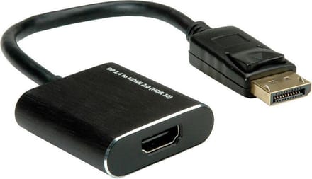 Premium DisplayPort 1.4 naar HDMI 2.0 actieve adapter (4K 60 Hz + HDR) / zwart - 0,15 meter