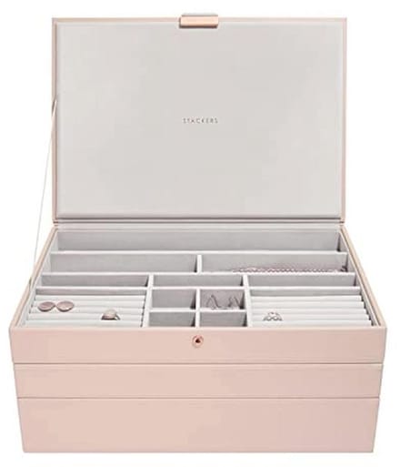 Roze supergrote sieradendoos - set van 3 voor optimale organisatie