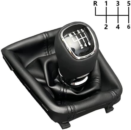 Pookknop set Skoda SuperB Bouwjaar 2008-2015 (6 versnellingen) leder knop