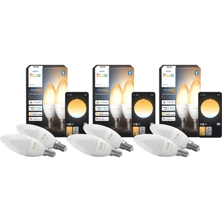 Philips Hue Kaarslamp White Ambiance E14 6-Pack