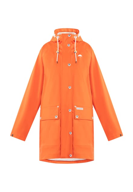 Schmuddelwedda Oversized mackintosh bridgeport Dames ORANJE ROOD-280