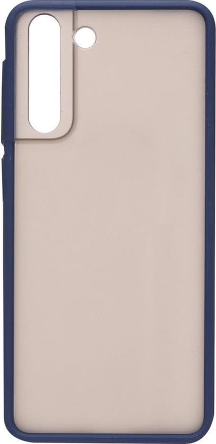 Shop4 - Samsung Galaxy S21 Hoesje - Harde Back Case Transparant Donker Blauw