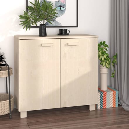 vidaXL - Dressoir - HAMAR - 85x35x80 - cm - massief - grenenhout - honingbruin