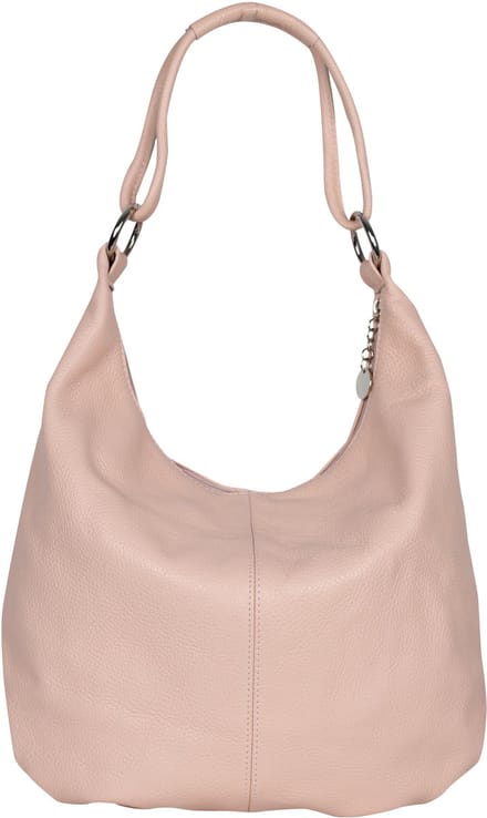 AmbraModa GL25 - dames handtas - schoudertas - hobotas - echt leer - oud roze