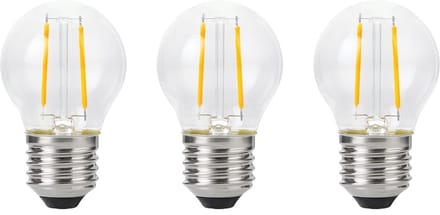 SPL E27 LED Lamp 2W Dimbaar - CRI 93 - Extra Warm Wit - LED Filament G45 - Vervangt 15W - 3 Stuks