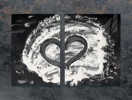 TMK ArtDeko Serie - Snijplank van Gehard Glas - 75x52 cm - Hartvormig Design