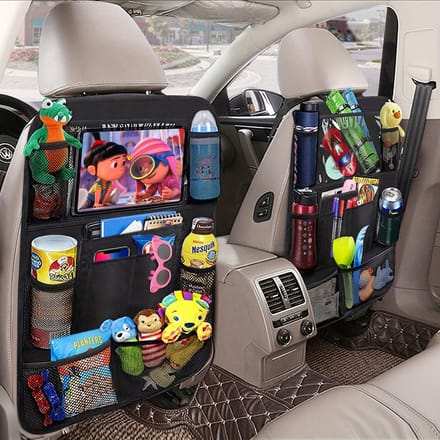 Livé® Autostoel Organizer – Anti-Kick Cover met Zakken – Duurzaam 600D Polyester