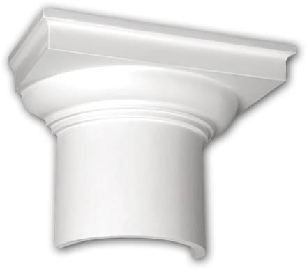 Halve zuilen kapiteel 115002 Profhome Zuil Sierelement Dorische stijl wit