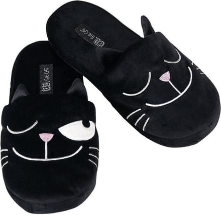 Moses Sloffen Ed, The Cat Polyester/rubber Zwart Maat 36-42