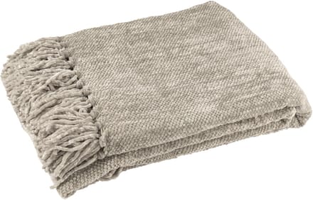 J-Line deken Chenille - polyester - groen