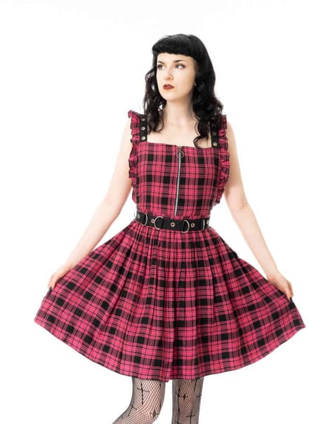 Chemical Black - Nefeli Pinafore Korte jurk - M - Roze