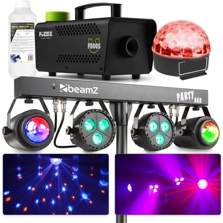 MAX Afterparty feestverlichting set - Met partybar, discolamp en rookmachine - RGBW LED’s
