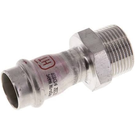 Perskoppeling - 18mm Persmof & R 3/4'' Buiseinde - RVS