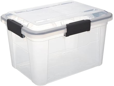 5Five opberg Box met deksel - Solutions Protect - 18 liter - 38 x 29 x 25 cm - kunststof - transparant - extra stevig