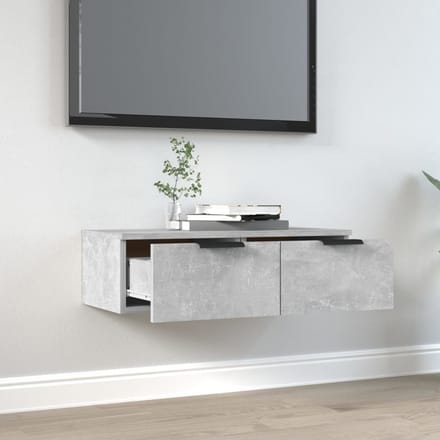 vidaXL - Wandkast - 68x30x20 - cm - bewerkt - hout - betongrijs