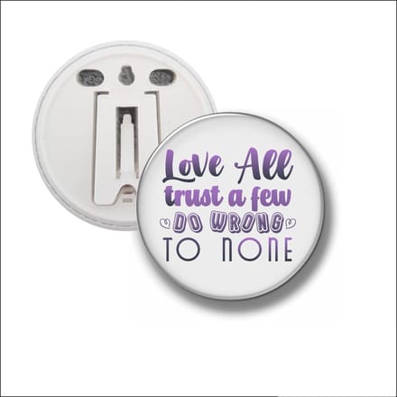 Button Met Clip 58 MM - Love All