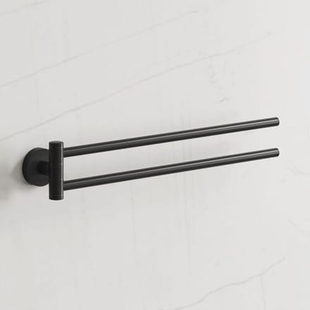 Kronenbach Lima 2.0 Black towel rail 2-arm 46.5 cm 29.200.070.0005
