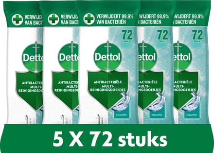 Dettol Doekjes Oceaan 72st - 5 Stuks - Voordeelverpakking