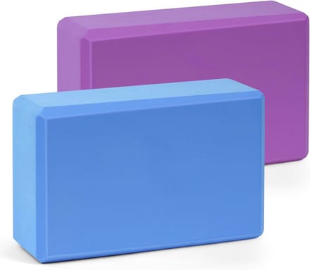 Set van 2 antislip yogablokken voor yoga en pilates