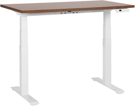 DESTINES - Elektrisch verstelbaar bureau - Donkerbruin/Wit - MDF
