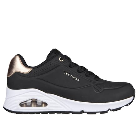Skechers Uno - Gouden Air - Dames Sneakers - Zwart