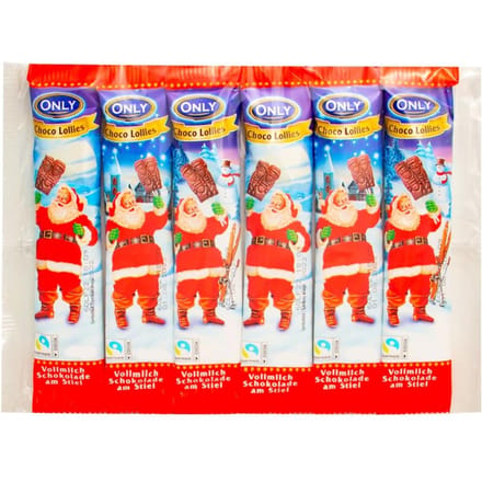 Alleen Chocolade Kerst Lolly's 6 x 13 g