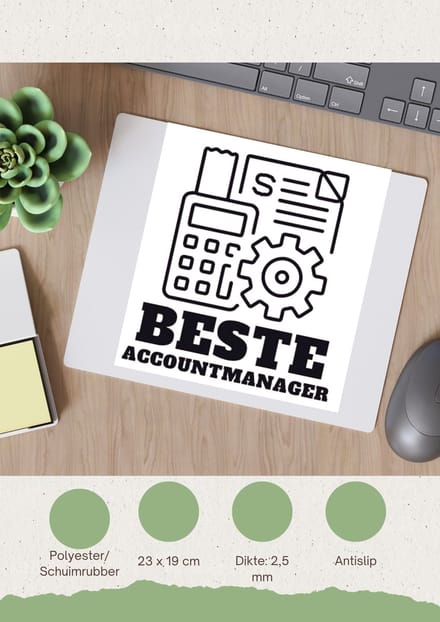 Akyol - beste accountmanager Muismat - Beste accountmanager - collega - welkom - afscheid - 23 bij 19 cm